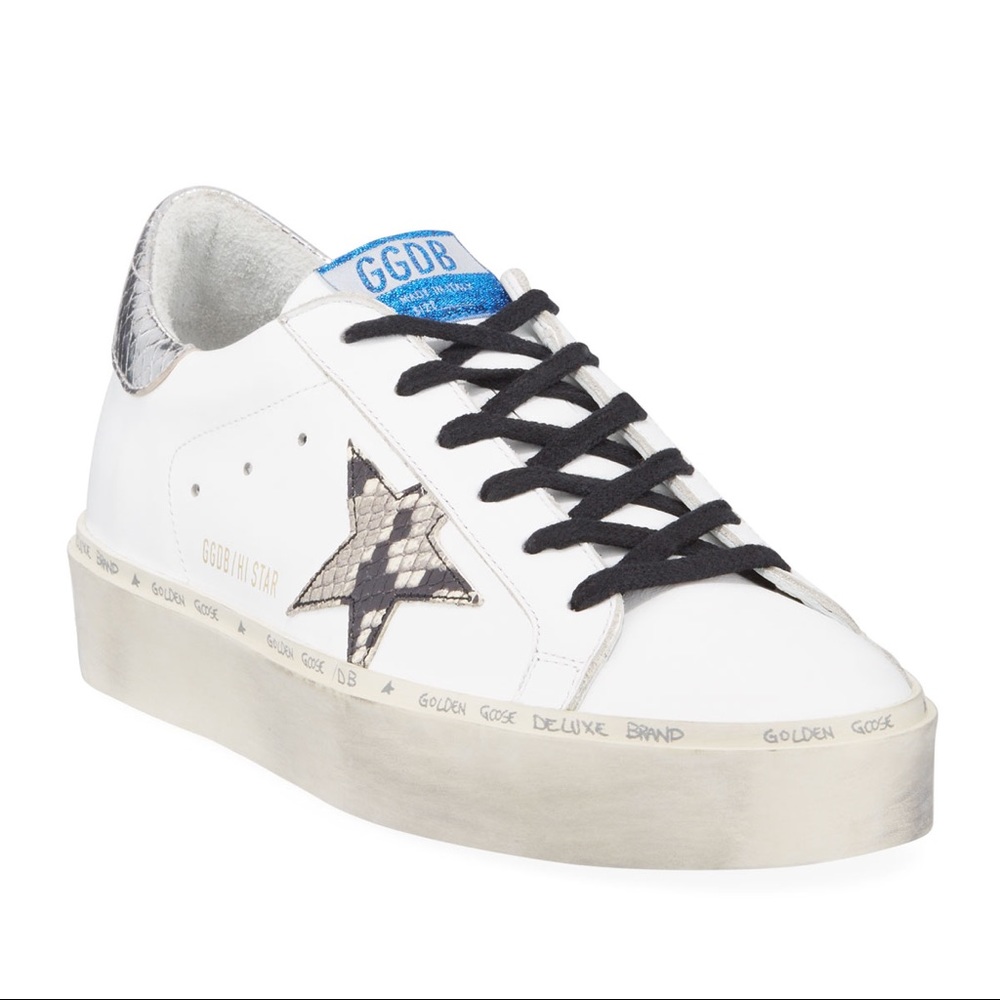 Hi Star Snake-Print Platform Sneakers